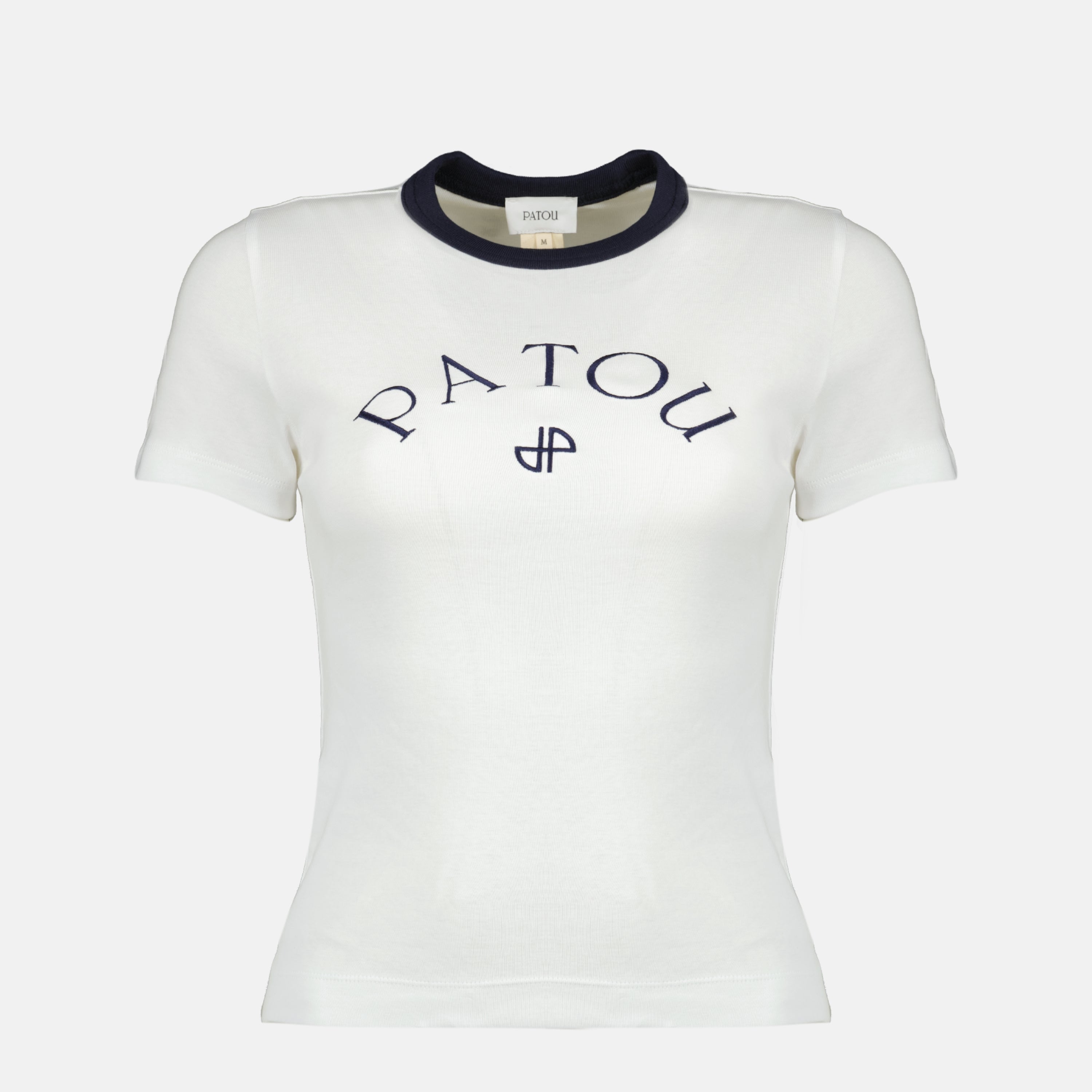 Image of White Logo T-shirt by Patou for Women - Season Spring-Summer 2026 - Front View