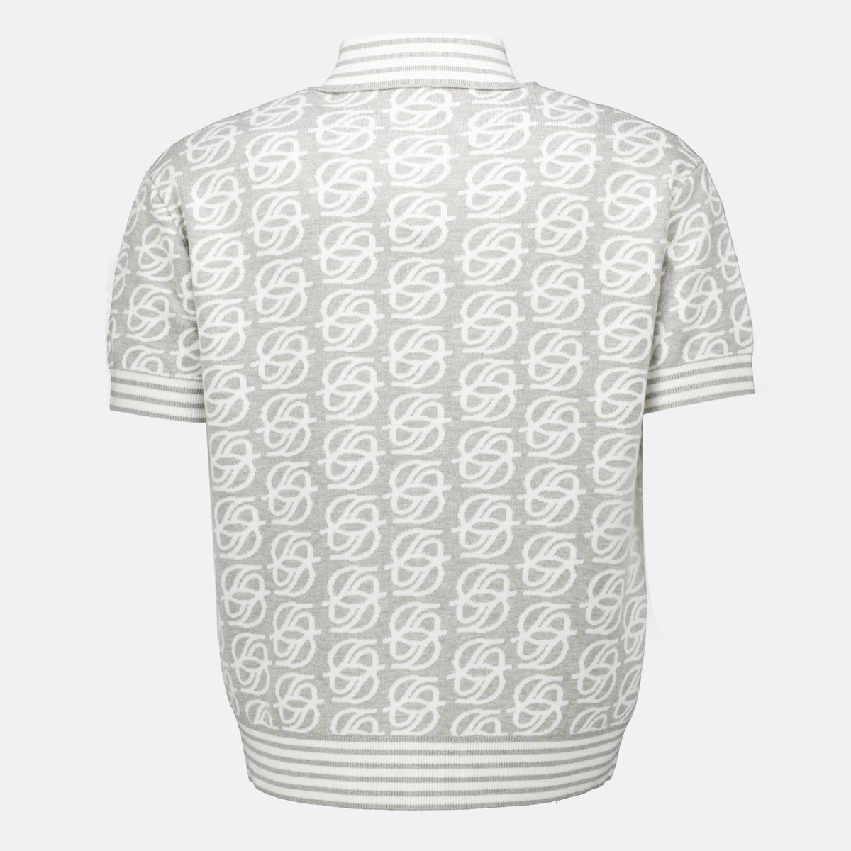 Polo de punto jacquard D Mirror gris