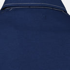 Polo a Maniche Lunghe in Cotone Blu Navi