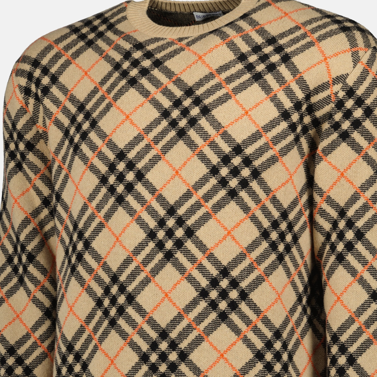 checkered sweater, cashmere sweater, Burberry check print, timeless sweater, fall winter collection