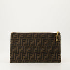 Pochette bag, FF print, adjustable strap, Fendi collection, stylish accessory