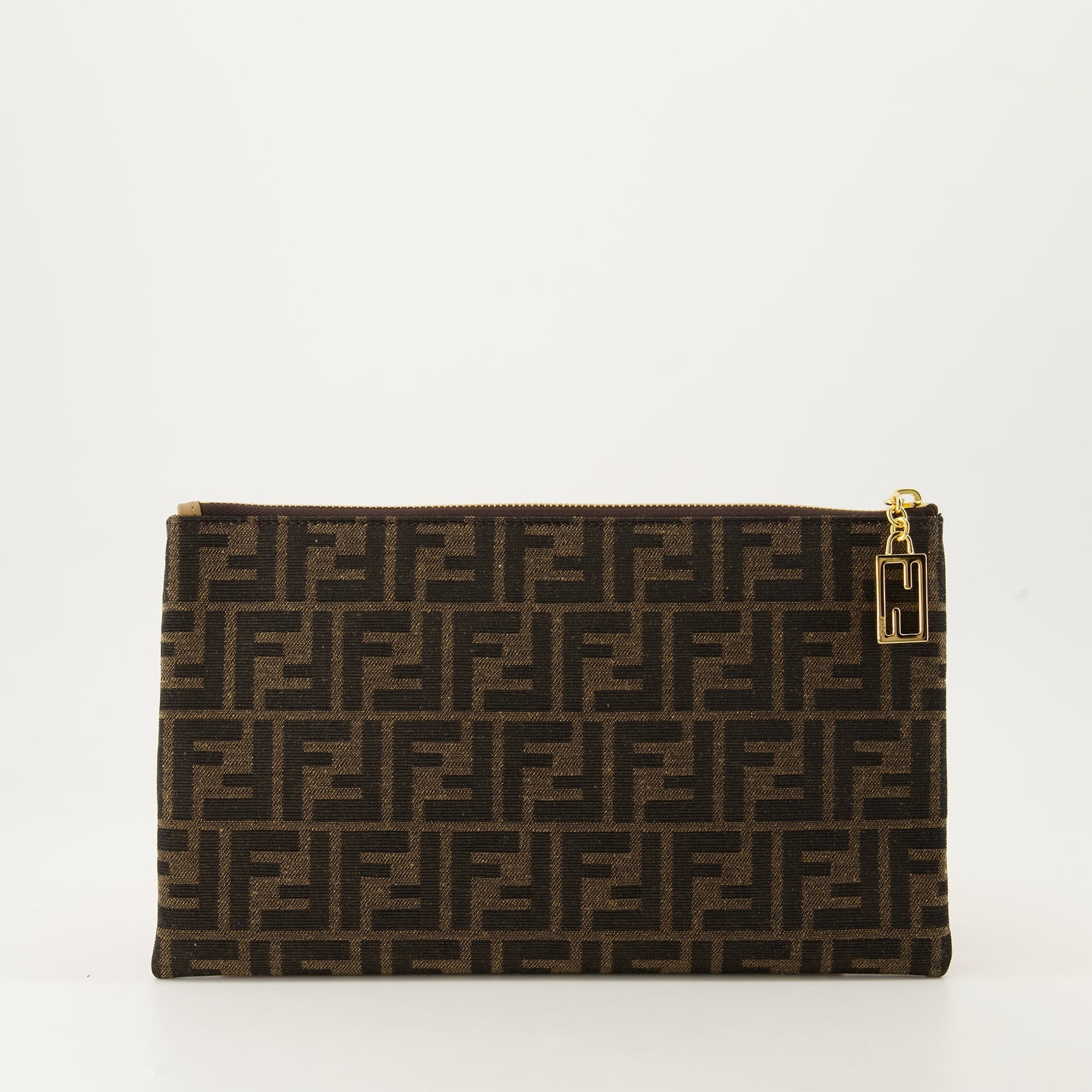 Pochette bag, FF print, adjustable strap, Fendi collection, stylish accessory