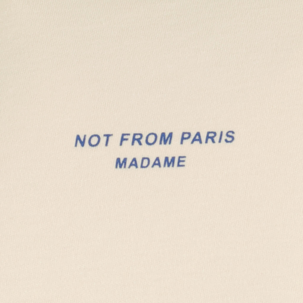 Beige T-skjorte Slogan Not from Paris Madame