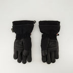 ski gloves, leather gloves, Moncler Grenoble, winter accessories, black gloves
