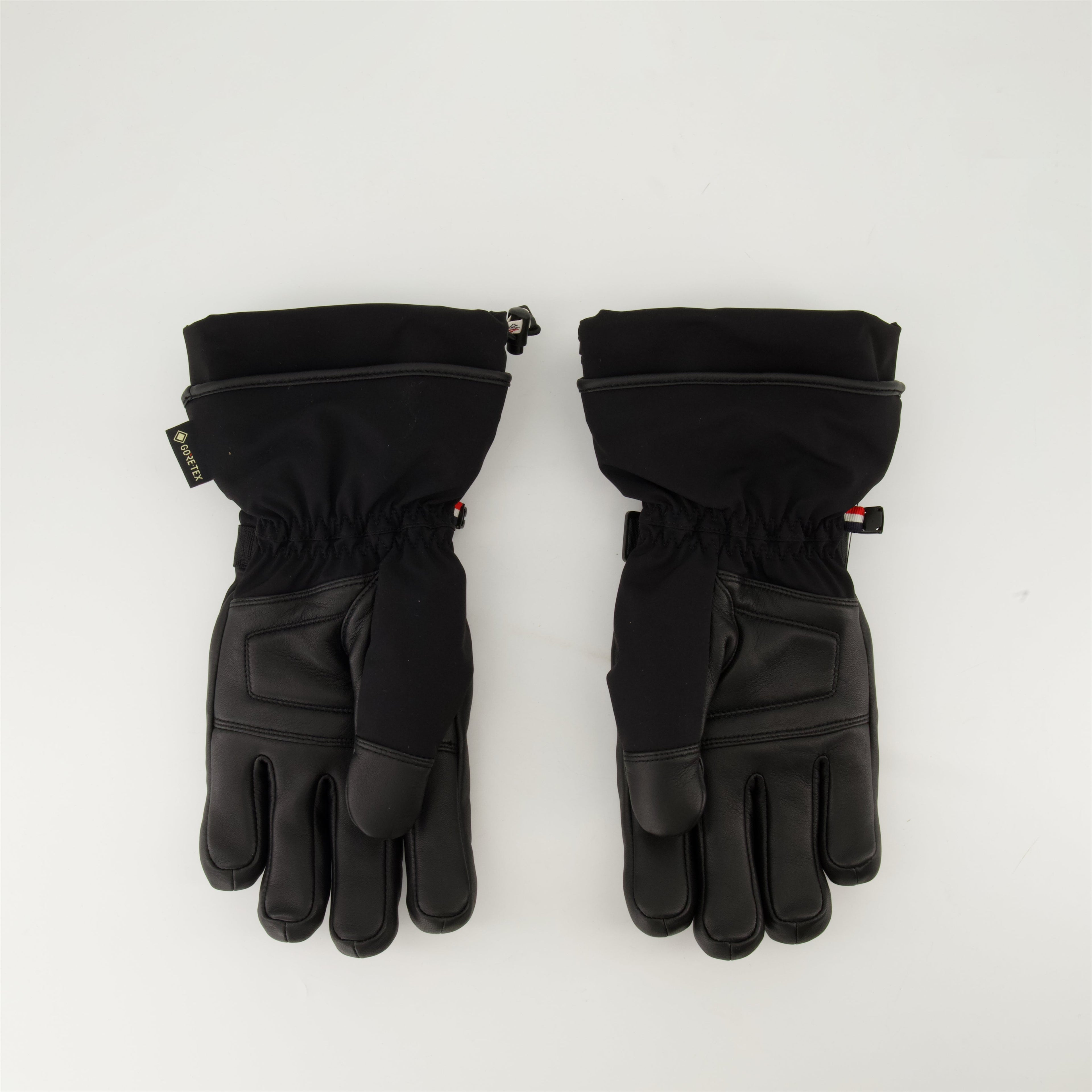ski gloves, leather gloves, Moncler Grenoble, winter accessories, black gloves