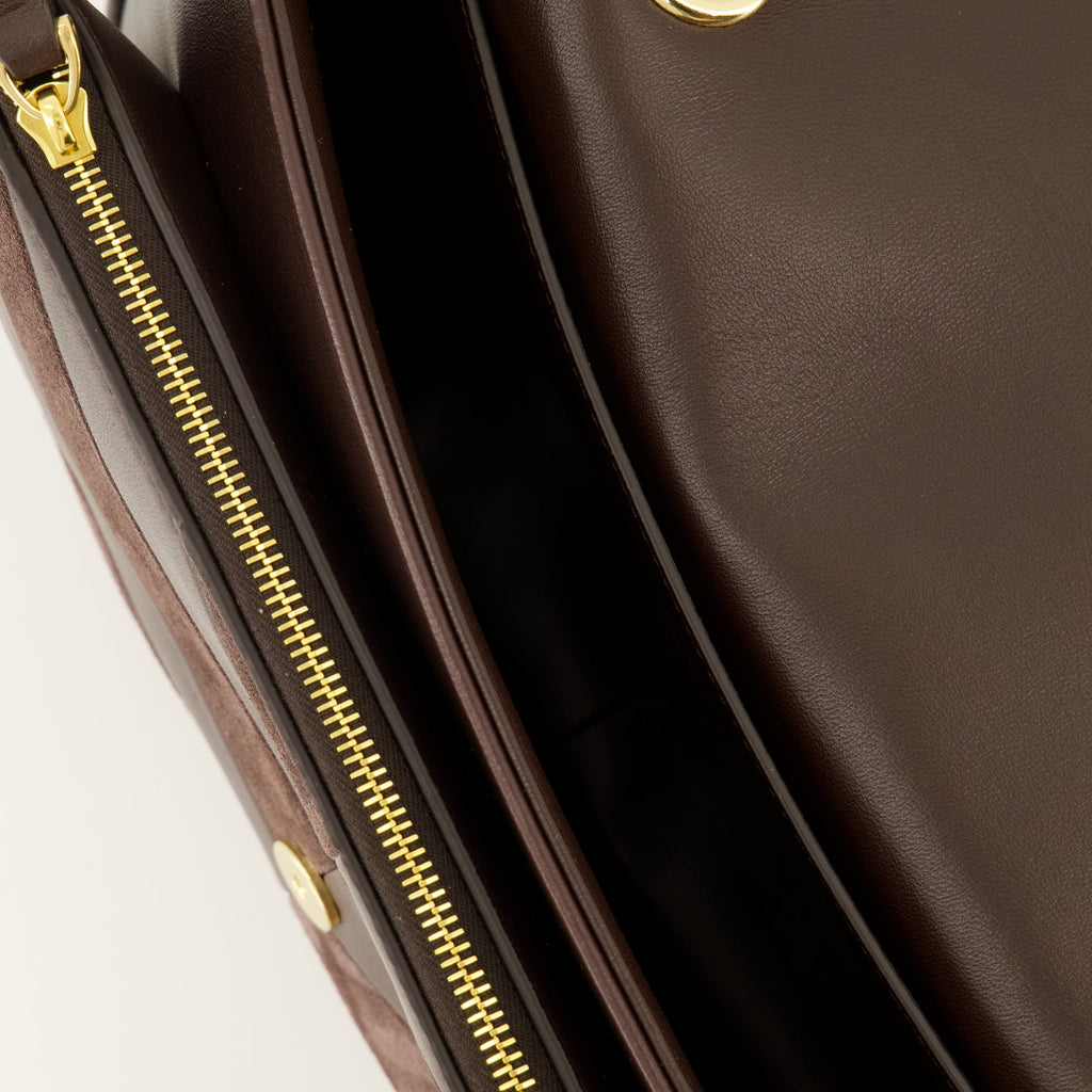 Panthea Petit Tasche aus braunem Leder