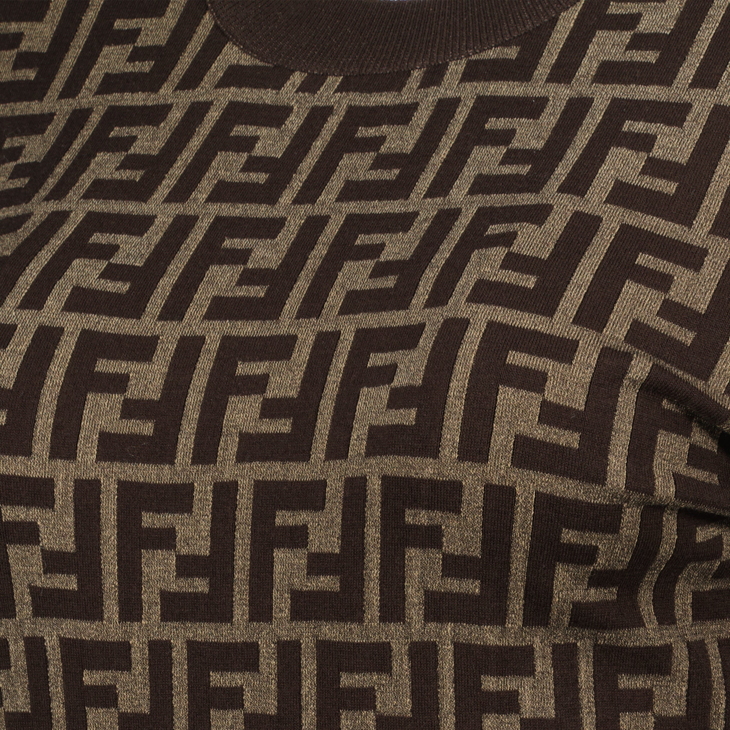 Fendi sweater, cotton crew neck, slim fit knitwear, maroon sweater, modern casual wear