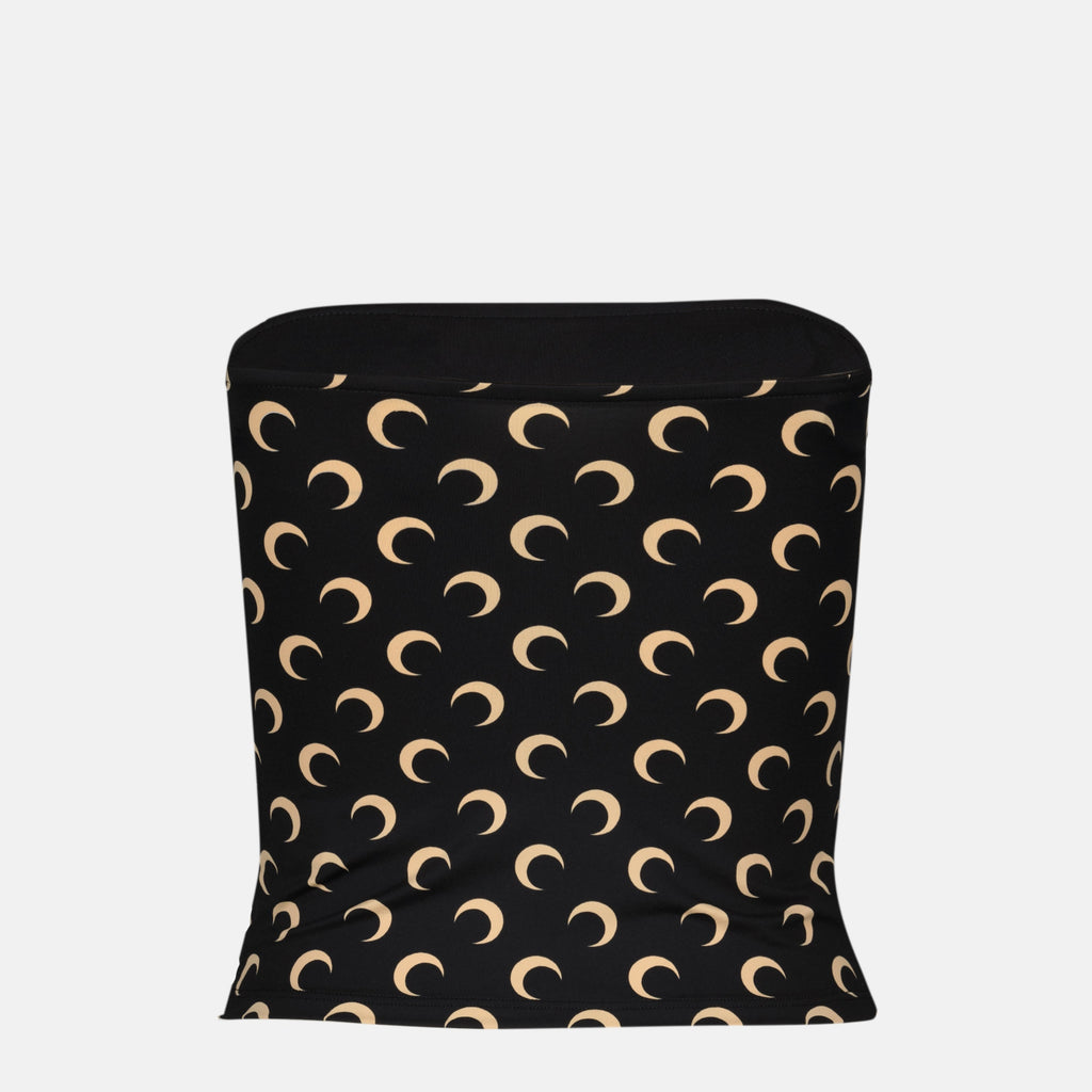 Moon Jersey Bandeau Top, Marine Serre, sleeveless top, polyamide elastane, fashion top