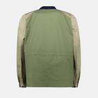 cotton blend sweater, oversized sweater, Sacai, tricolor design, men's fashion