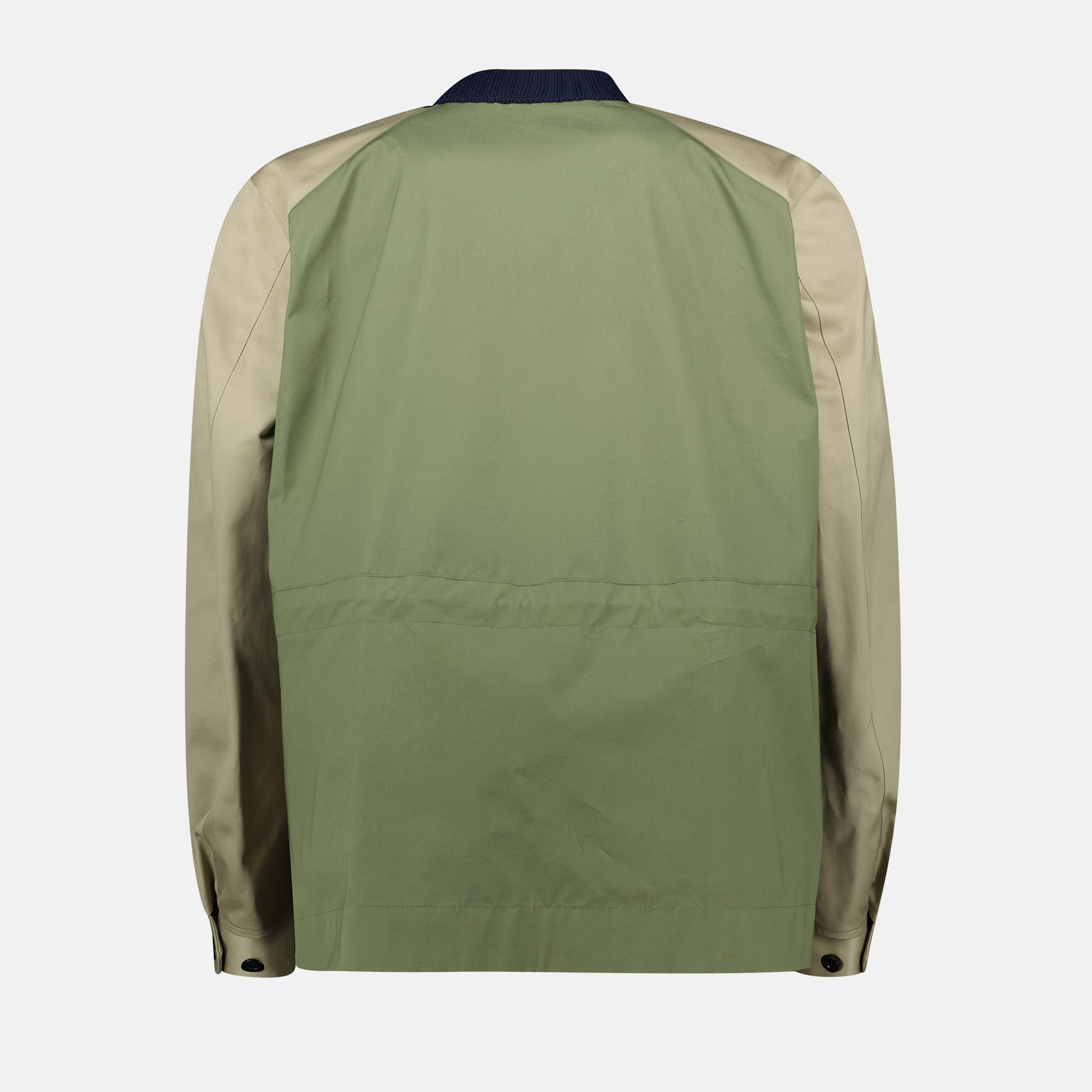 cotton blend sweater, oversized sweater, Sacai, tricolor design, men's fashion