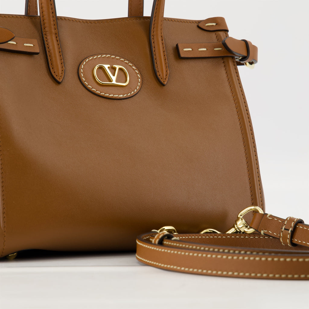 Valentino Garavani Antibes bag, leather tote, stylish tote, brown leather bag, designer handbag