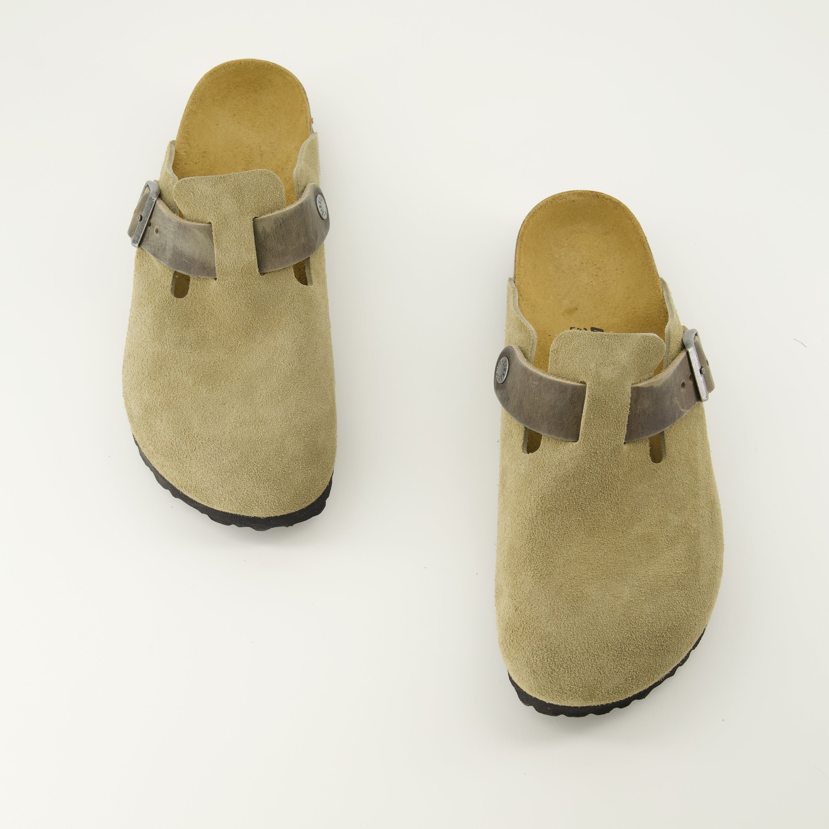 Boston Kaki Suede Mules