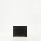 Givenchy card holder, 4G card holder, black leather wallet, grained calf leather, men's accessories