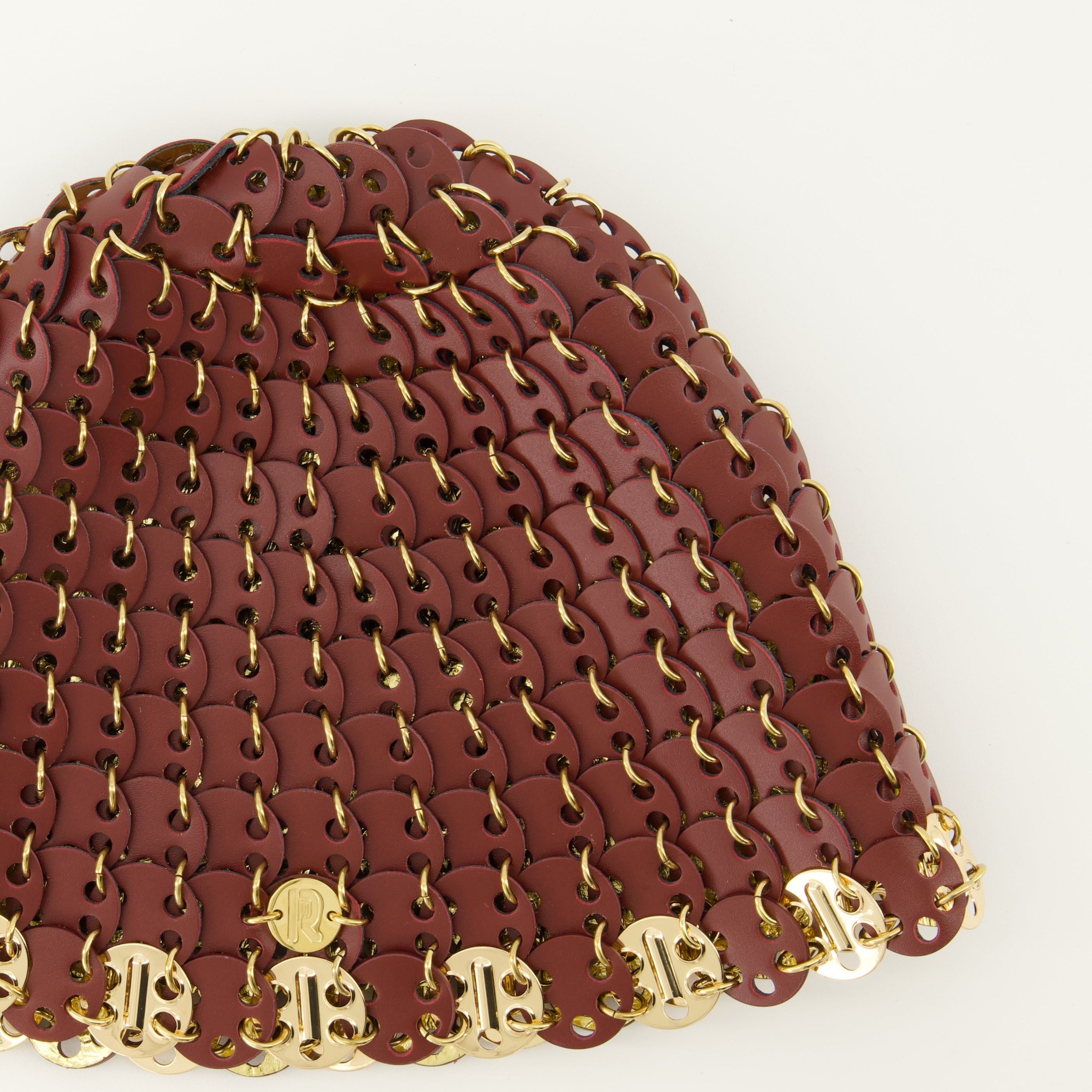 Bordeaux Leder Disk Bob