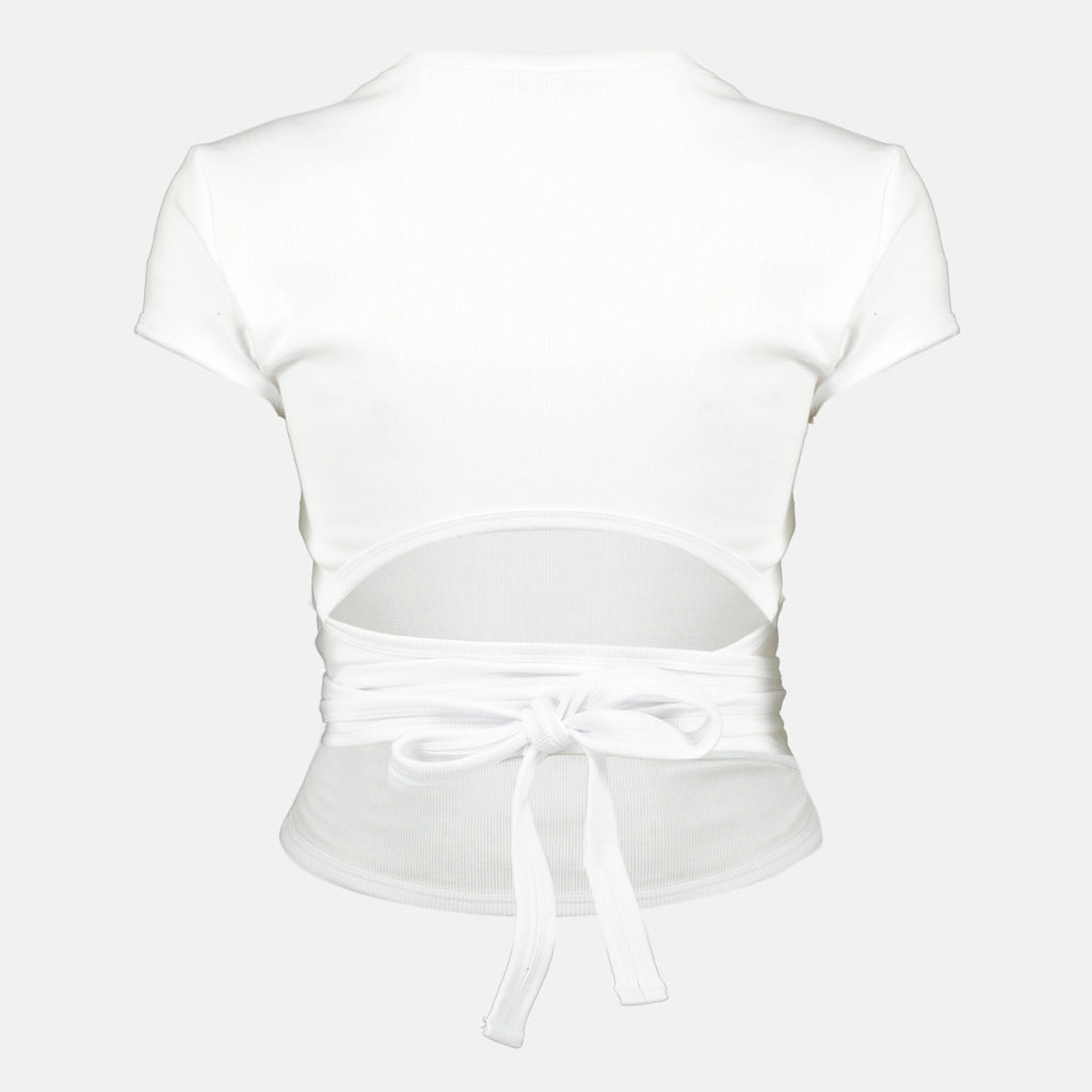 Top T-Bunny Tail White