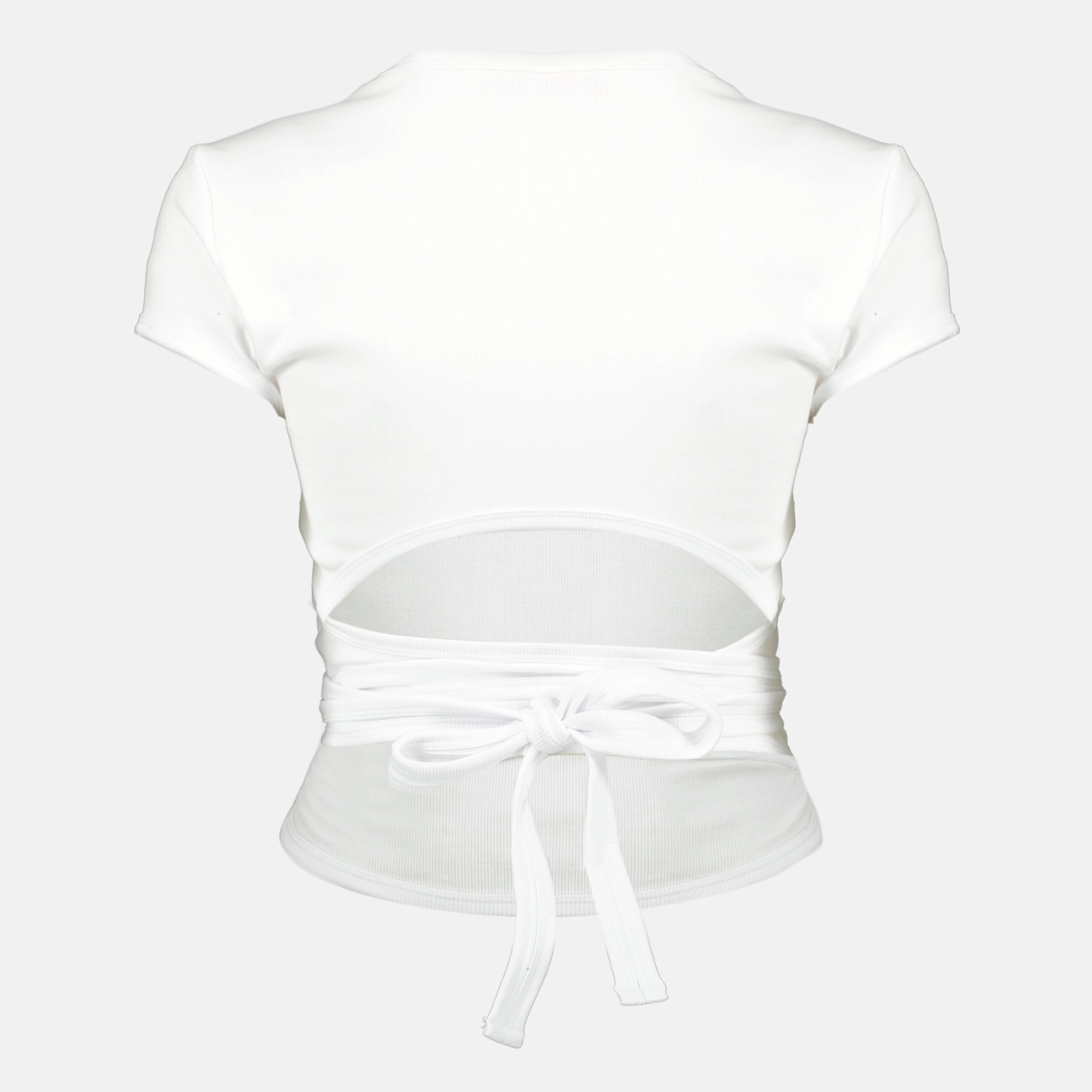 Top T-Bunny Tail White