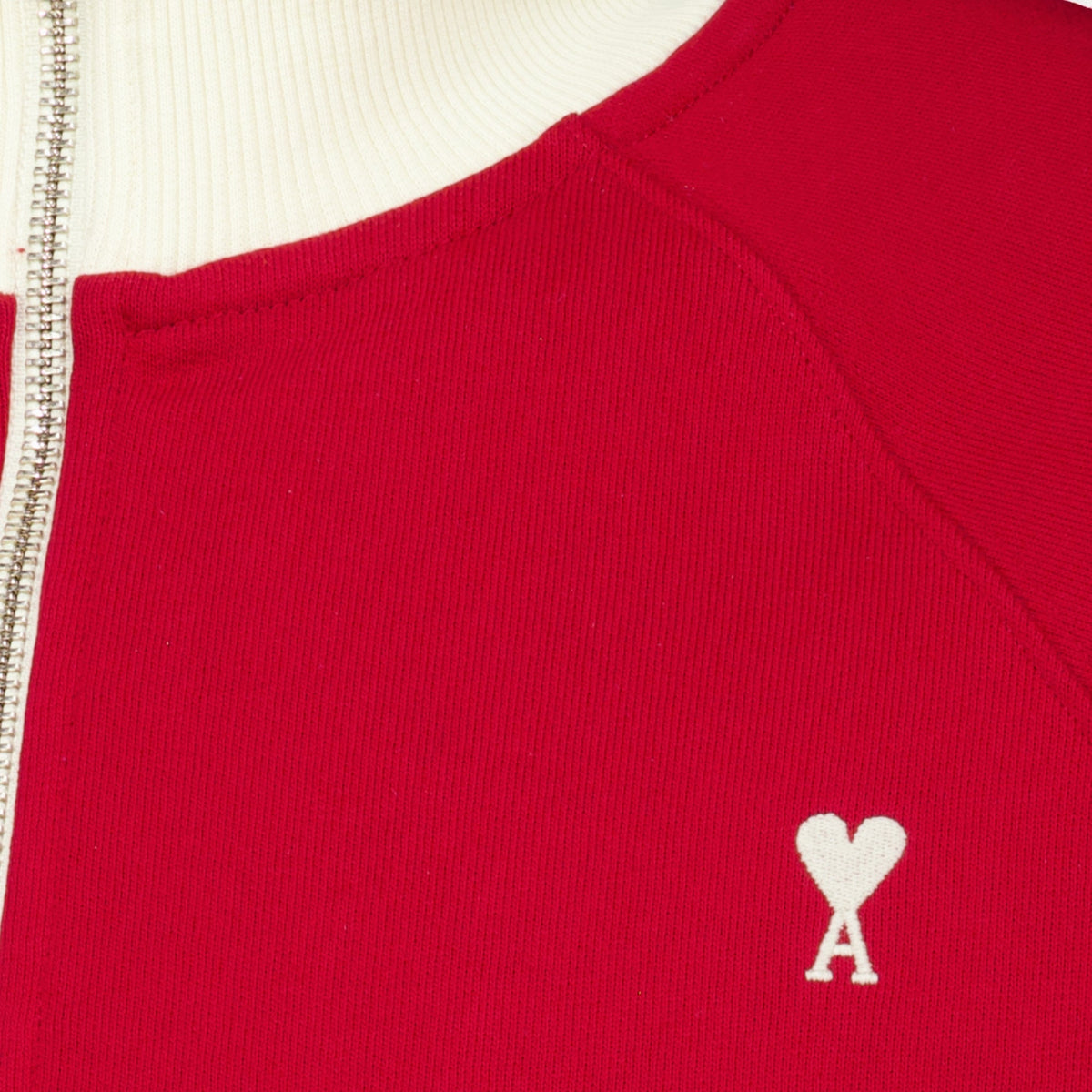 Giacca rossa in cotone con zip