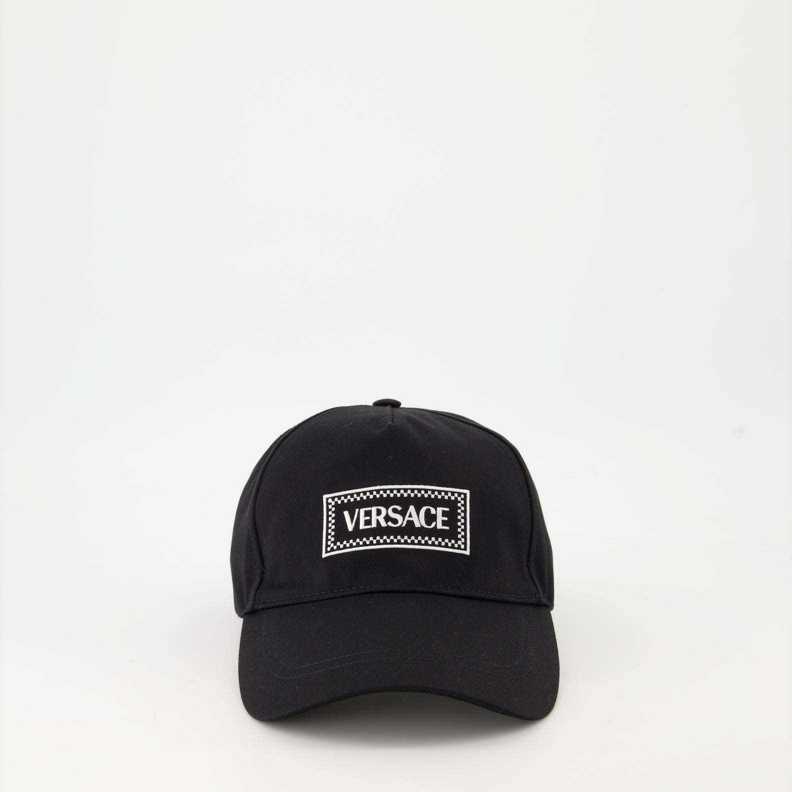 Versace cap, black logo cap, luxury accessories, Autumn-Winter 2024, high-end fashion