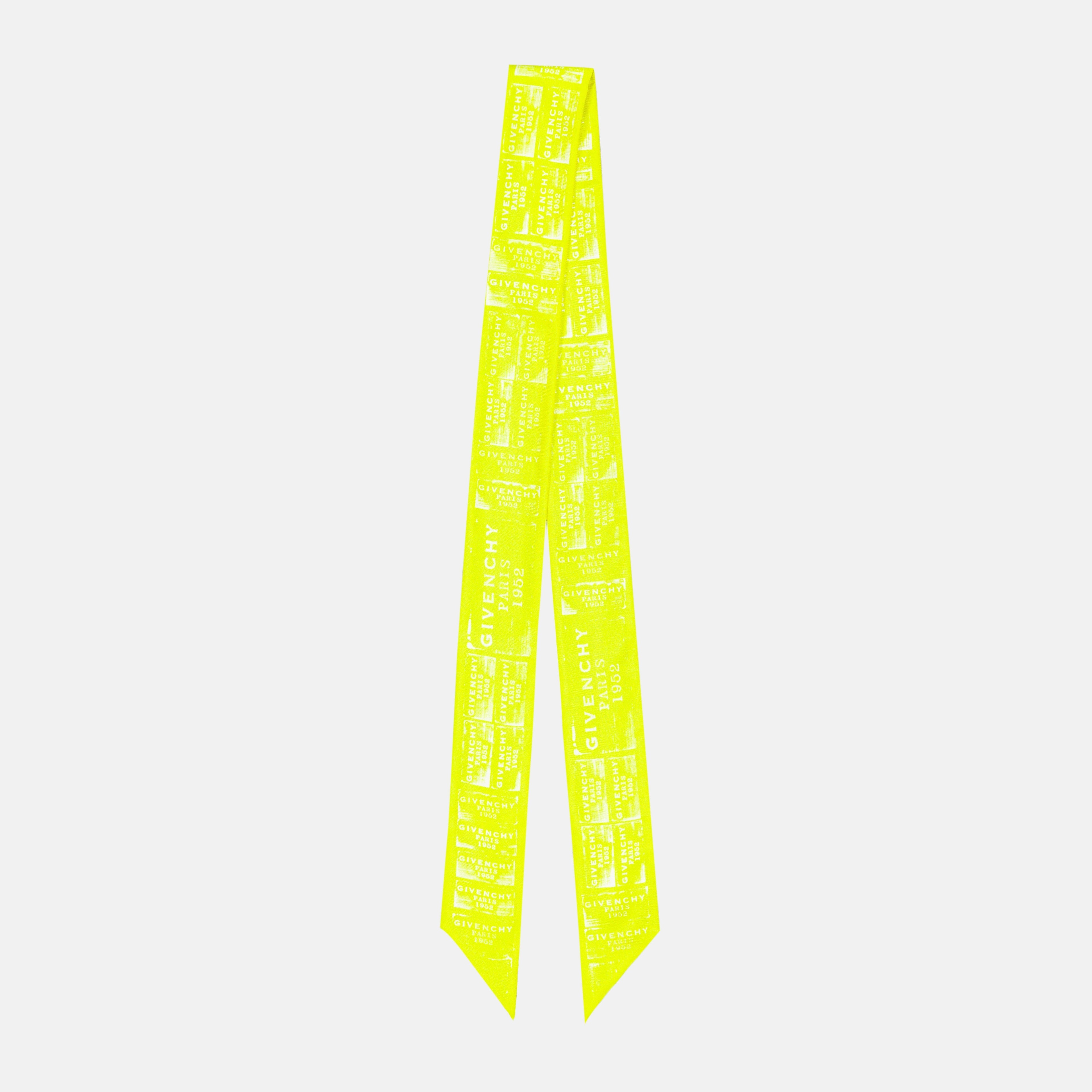 Givenchy scarf, silk scarf, yellow accessory, patchwork design, fashion scarf