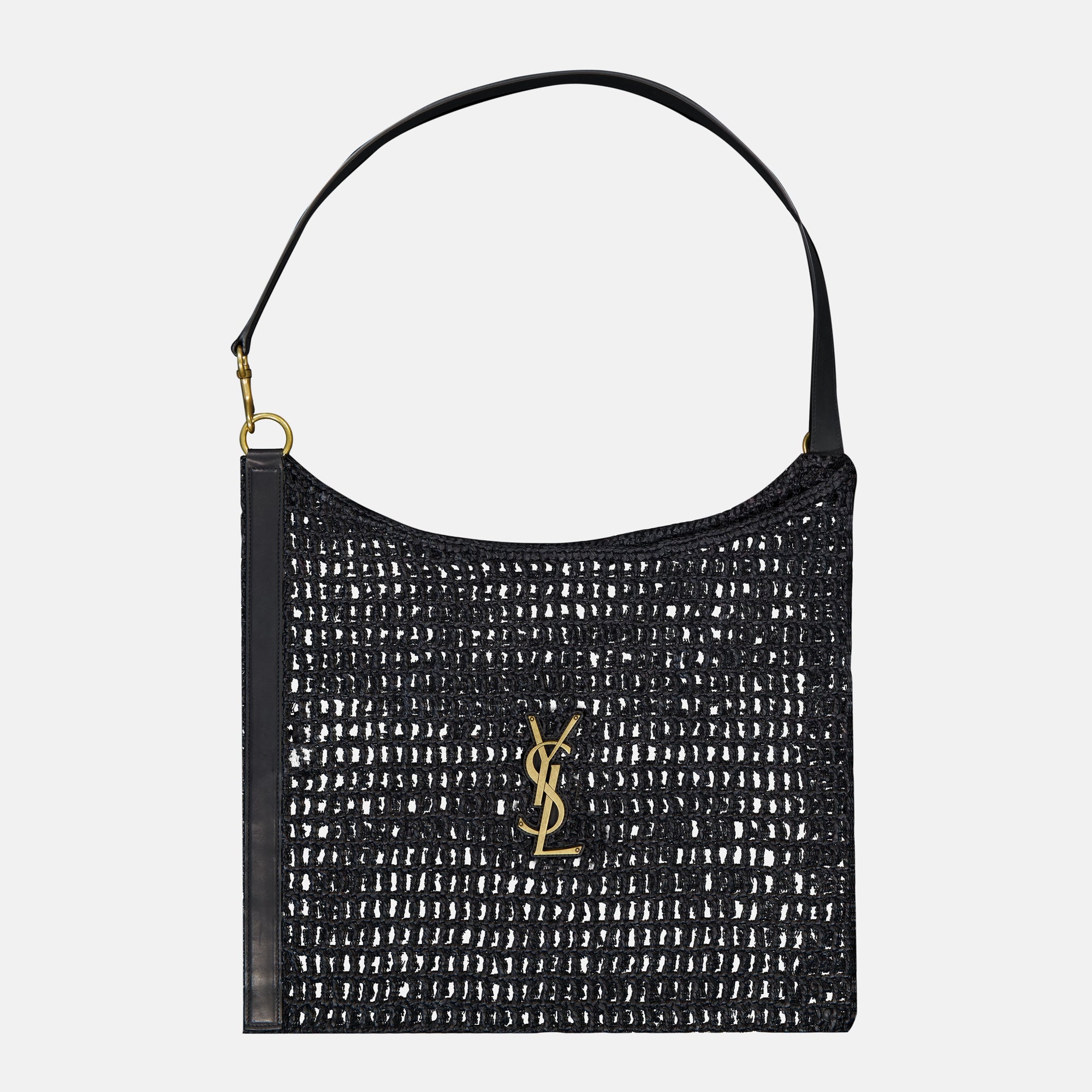 Saint Laurent bag, Oxalis bag, raphia accessory, leather strap bag, luxury fashion bag