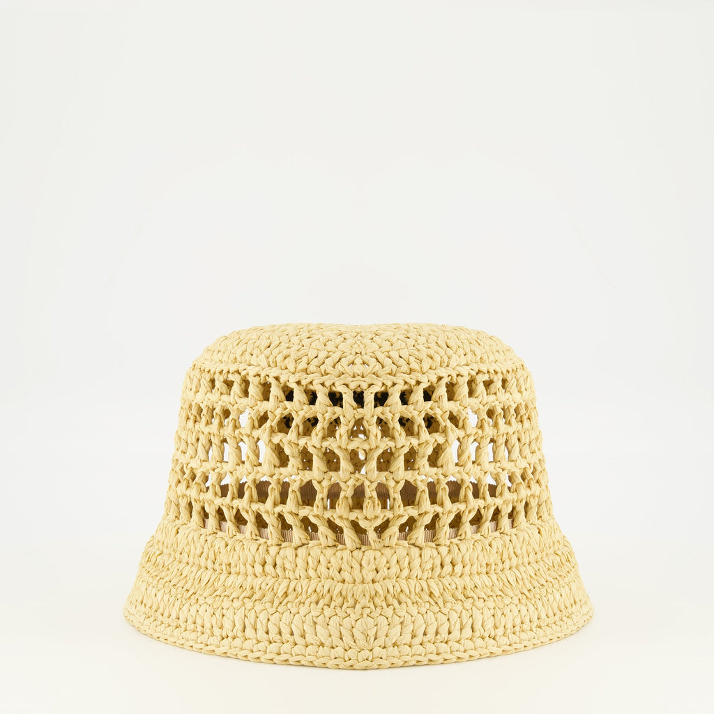 プラダの女性用ベージュファブリックボブの画像 - シーズン春夏2026 - 後面ビュー