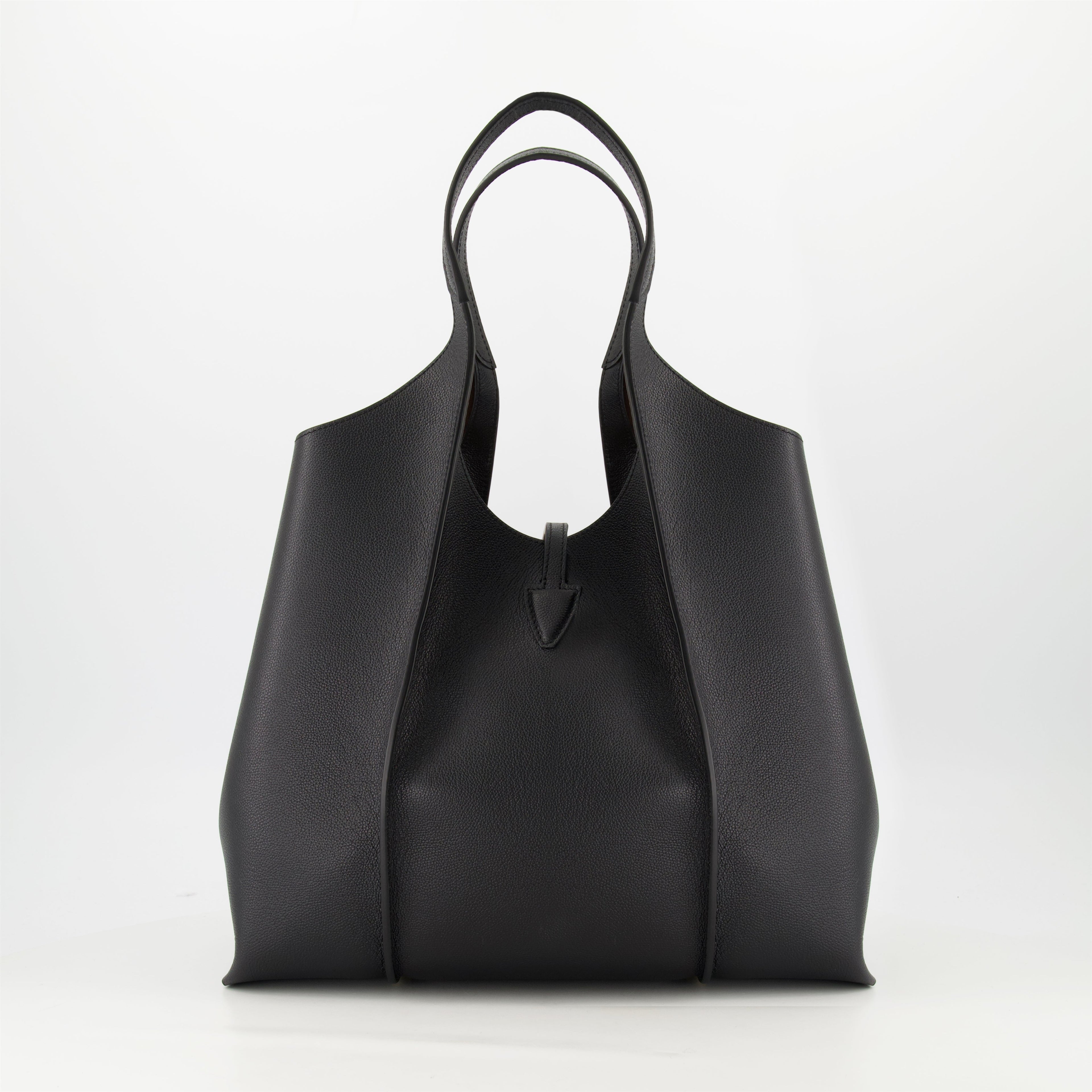 Tod's tote bag, black leather bag, T Timeless collection, designer tote, chic accessories