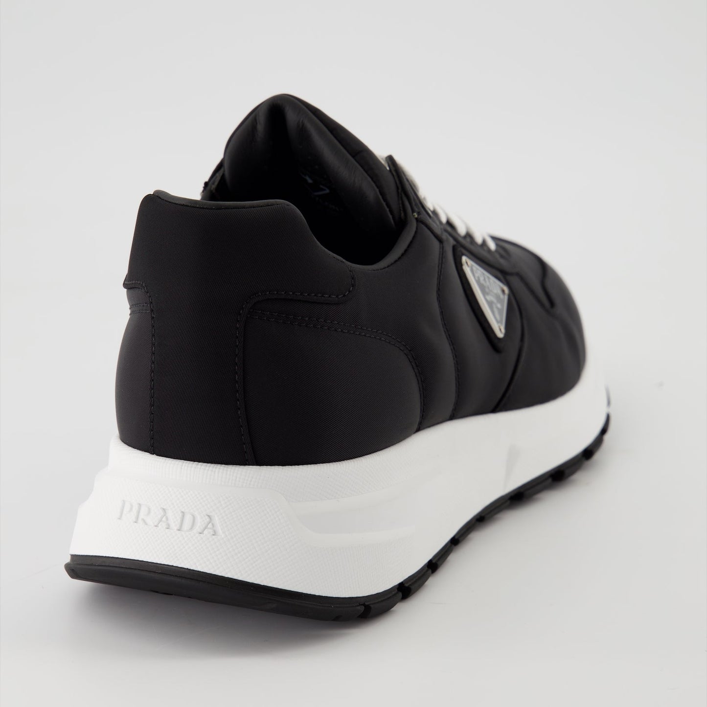 Prax 01 sneakers, Prada footwear, black Re-Nylon sneakers, luxury sneakers, Autumn-Winter 2024