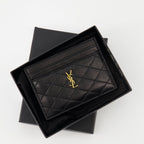 card holder, Cassandre, Saint Laurent, grained leather, luxury accessory