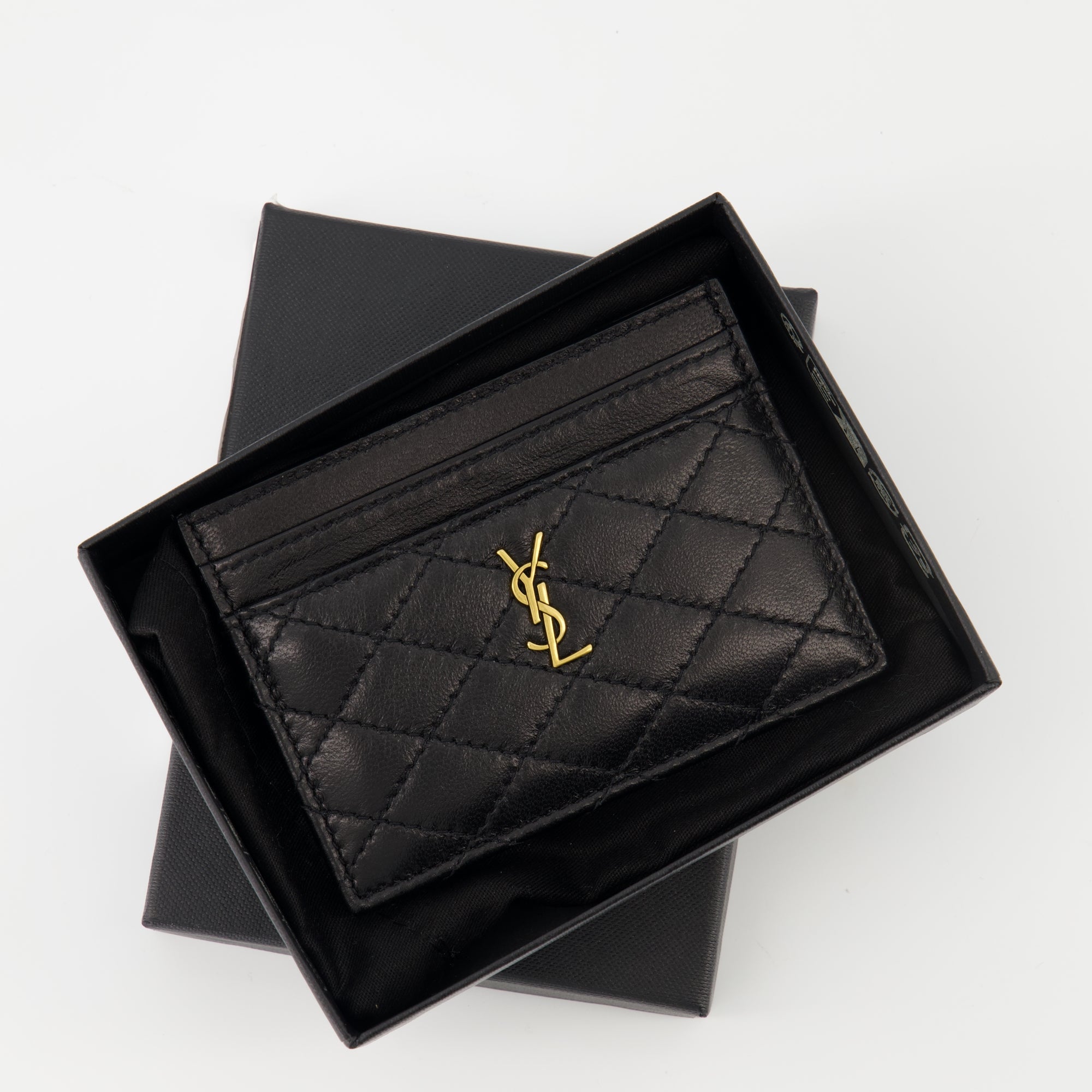 card holder, Cassandre, Saint Laurent, grained leather, luxury accessory