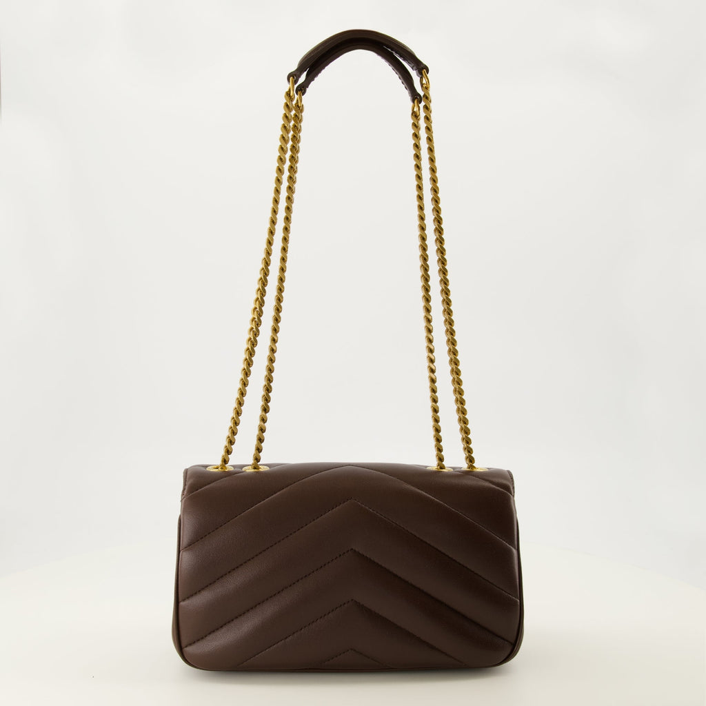 Borsa a spalla Loulou Small in pelle marrone