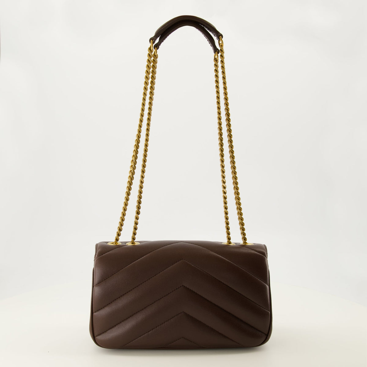 Borsa a spalla Loulou Small in pelle marrone