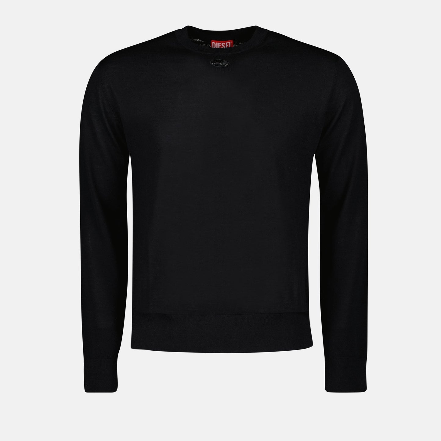 Black Wool Pull, Diesel Pullover, Men’s Knitwear, Luxury Sweater, Autumn-Winter Collection