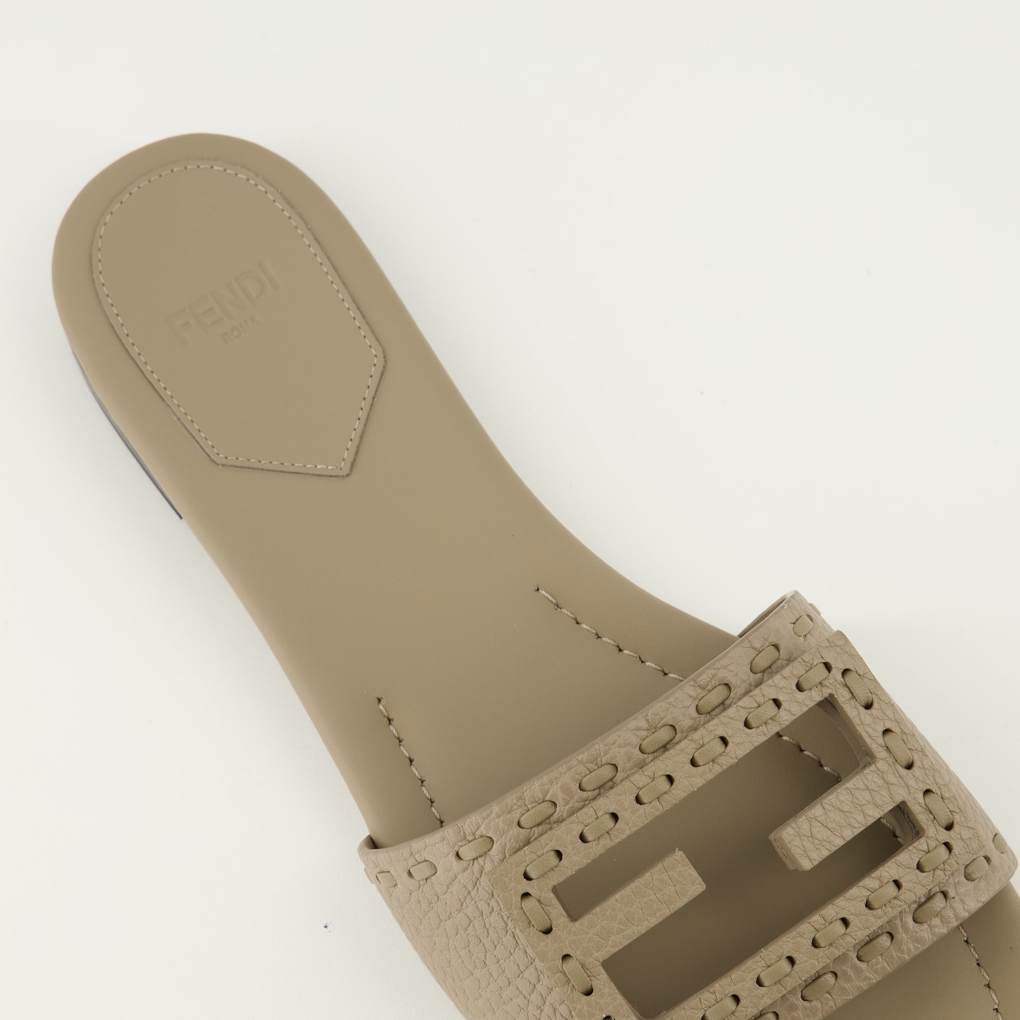 Beige Baguette Mules