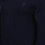 Pull en cachemire bleu marine avec cœur