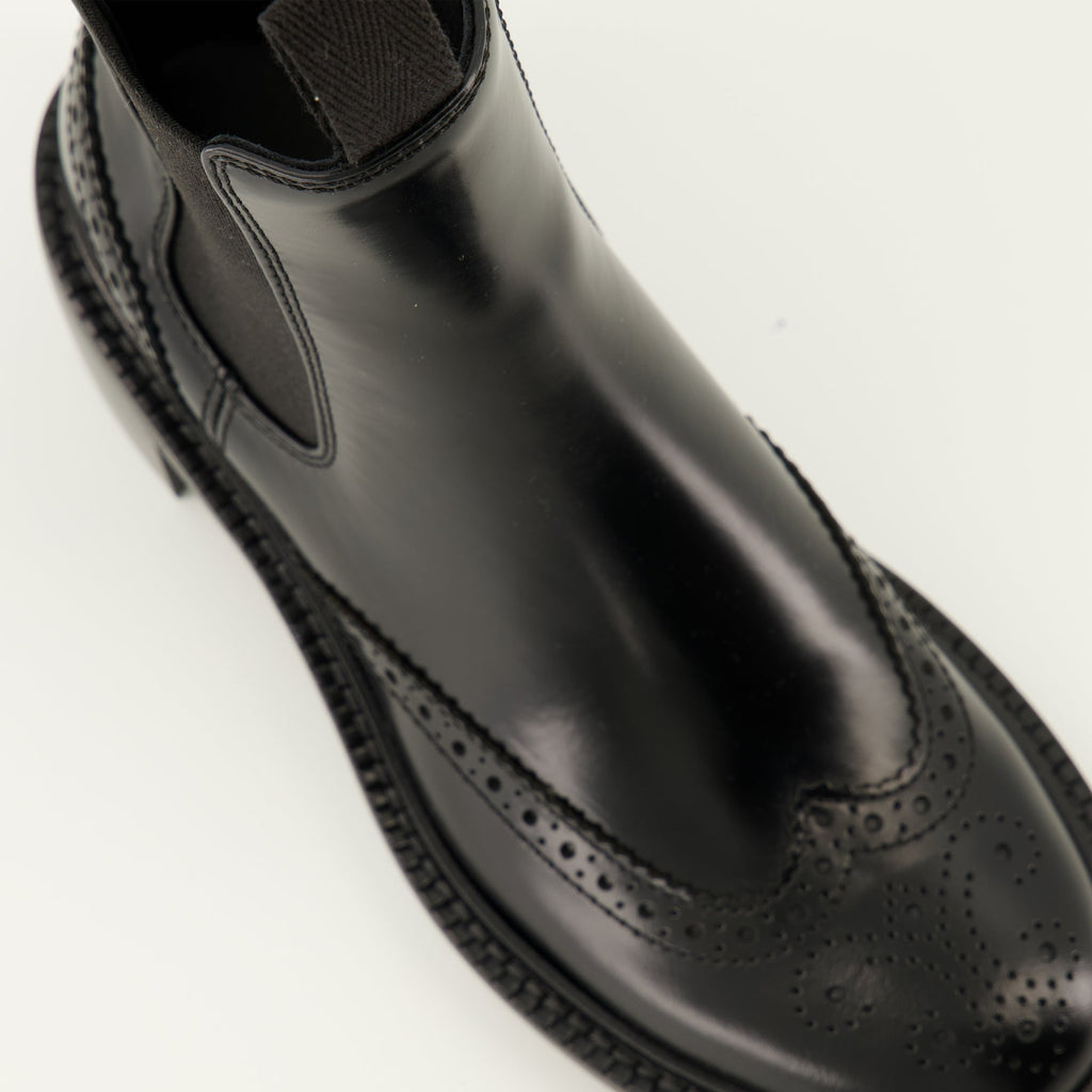 Chelsea boots, black leather boots, Saint Laurent footwear, Autumn-Winter fashion, leather ankle boots