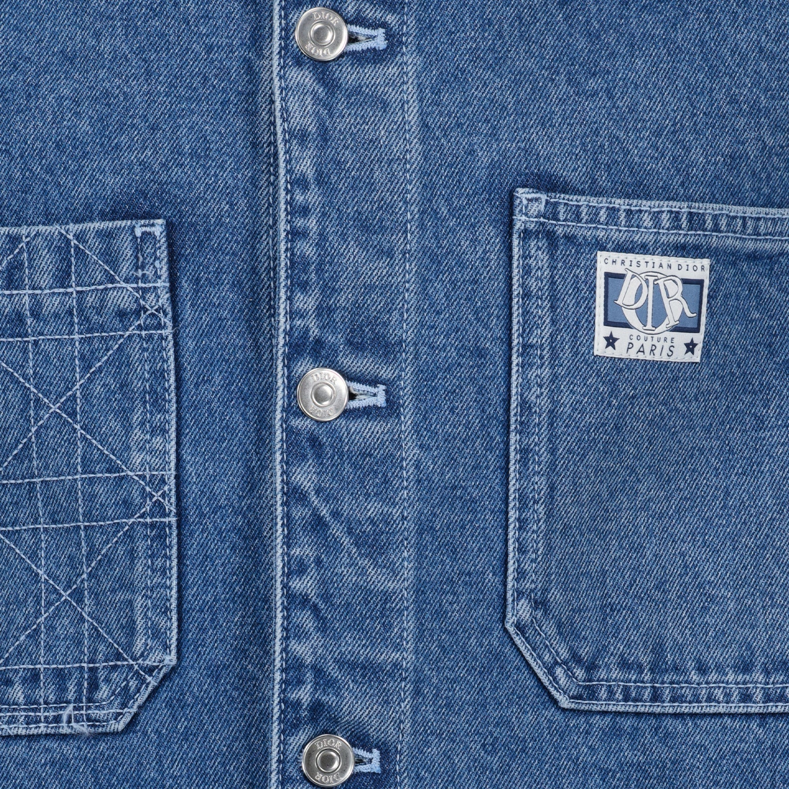 Dior Charm Denim Overshirt, Men's Luxury Fashion, Blue Denim Overshirt, Autumn-Winter Collection, Designer Denim Shirt