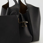 Tod's tote bag, black leather bag, T Timeless collection, designer tote, chic accessories