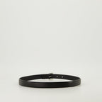 Image of Cassandre Buckle Leather Belt by Saint Laurent for Men - Season Autumn-Winter 2024 - Back View
