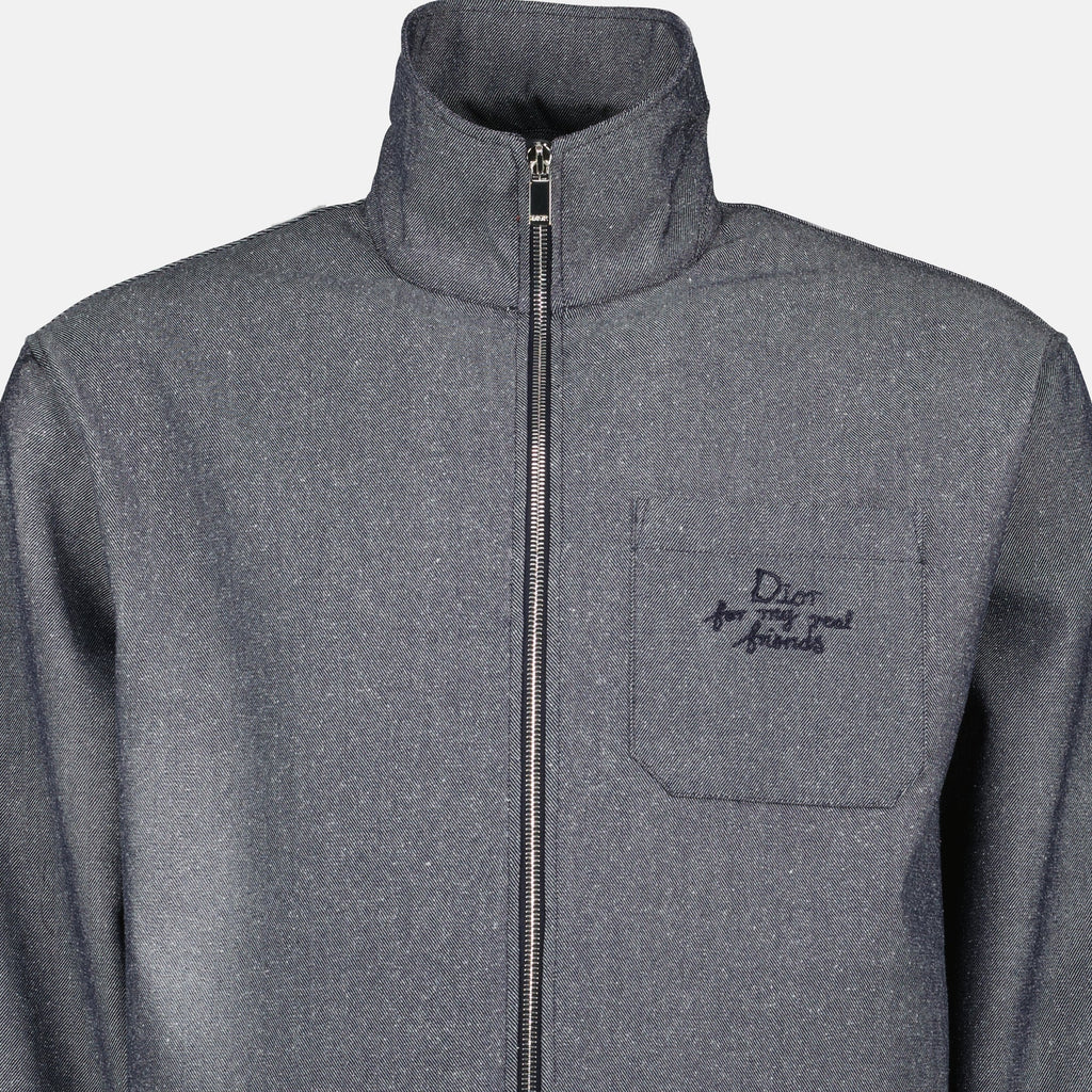 Dior jacket, Hylton Nel collaboration, gray jacket, designer outerwear, contemporary fashion