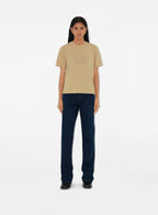 Image of Beige T-shirt with Round Neckline by Burberry for Women - Season Autumn-Winter 2024 - Detail View 7