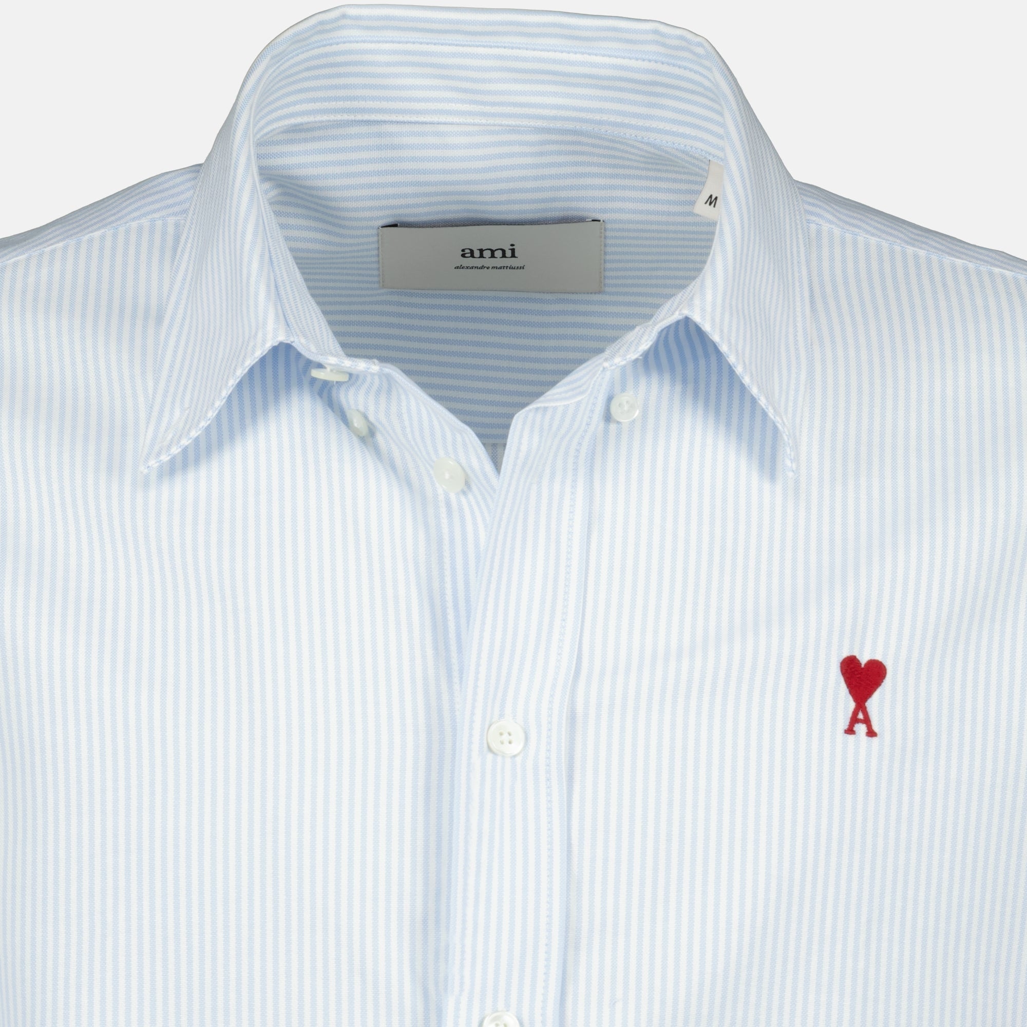 AMI PARIS shirt, Ami de Coeur, organic cotton shirt, striped shirt, oversized shirt