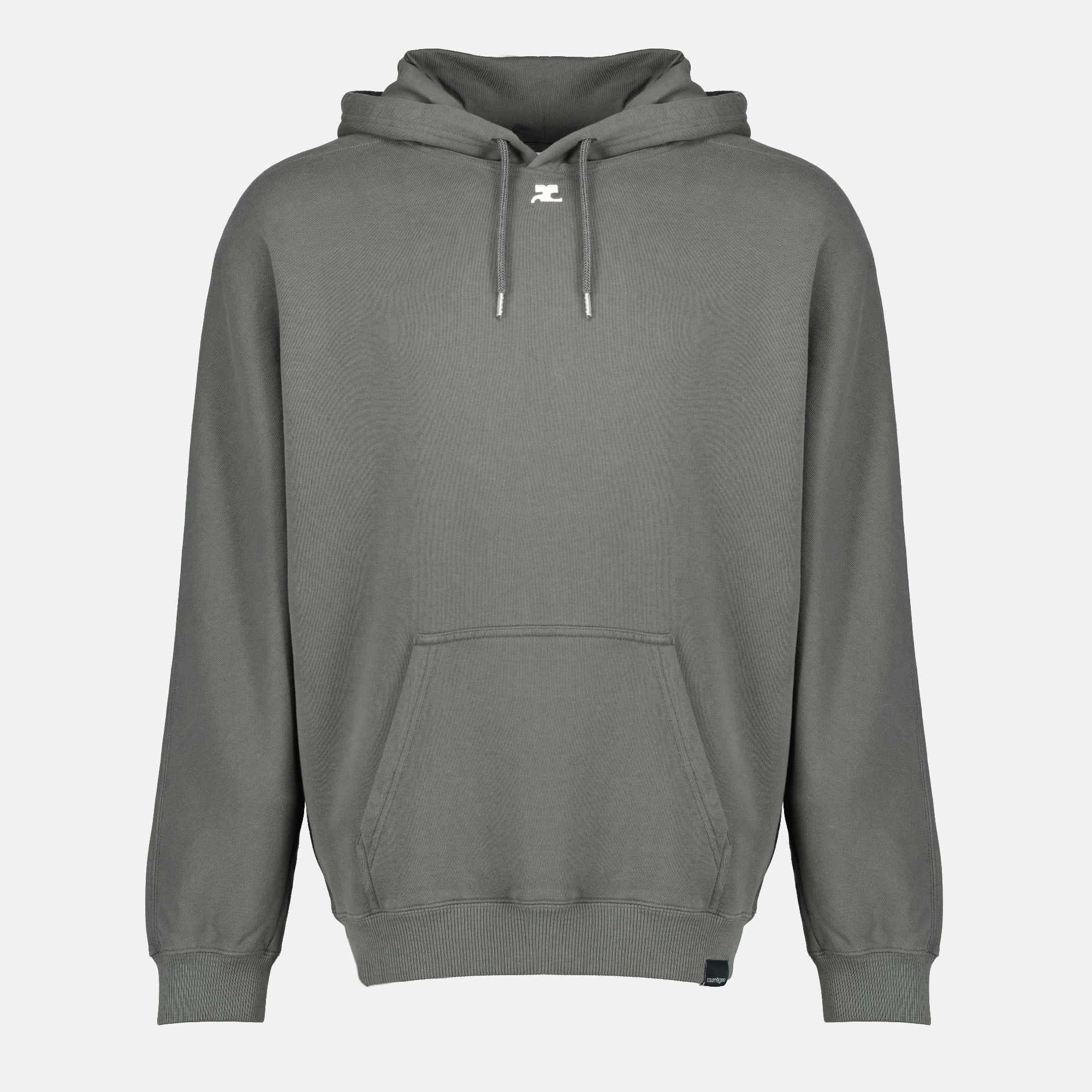 Image de l'article Sweat à capuche oversize gris de la marque Courrèges pour Homme - Saison Printemps-Été 2026 - Vue de Face