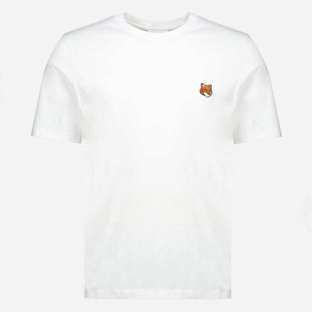 T-shirt in cotone con ricamo Fox