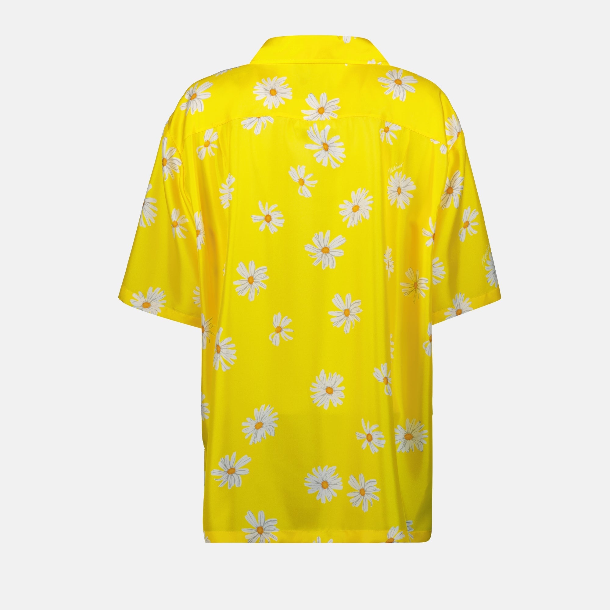 silk shirt, Moschino daisy print, oversized shirt, women's fashion, Spring 2025 collection