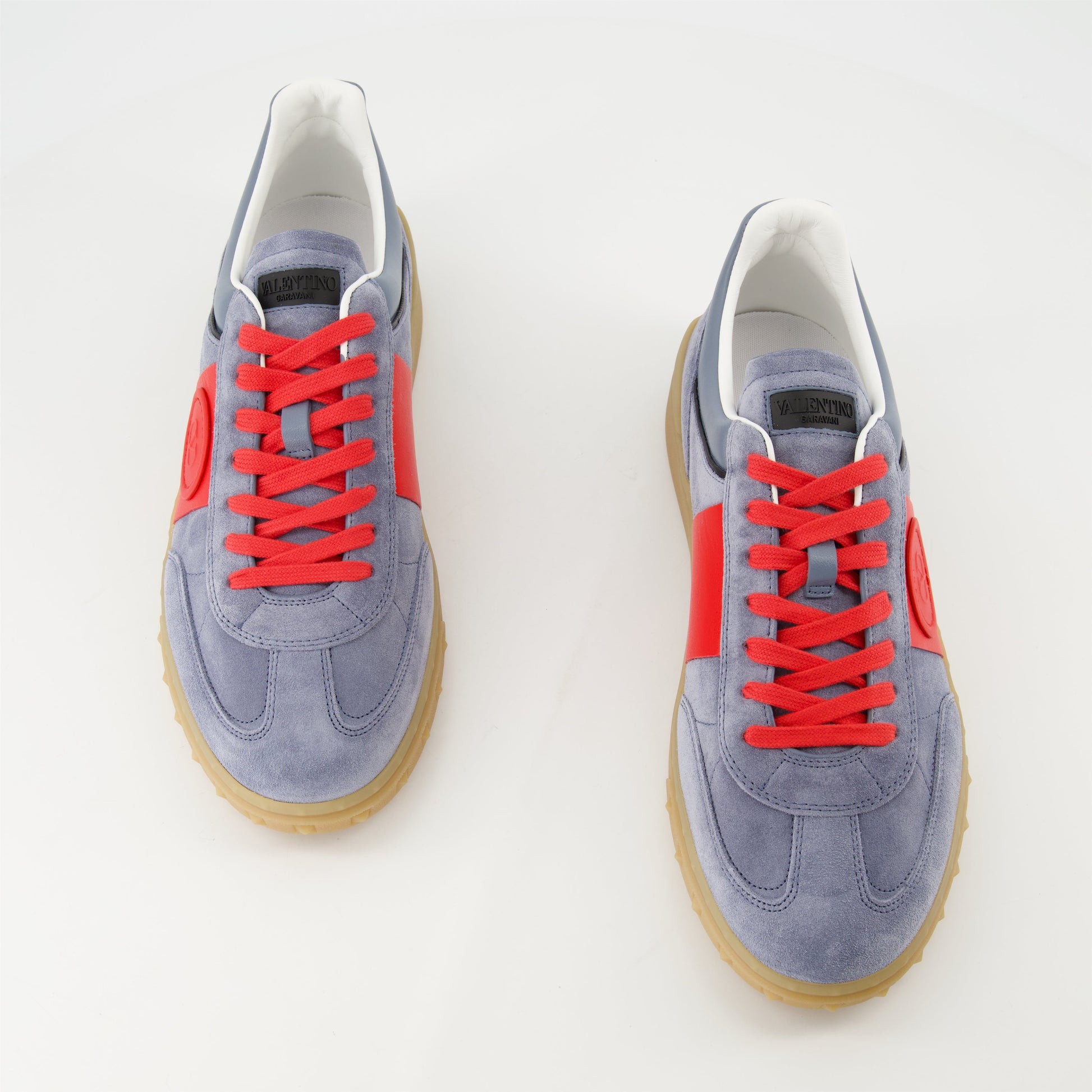 Upvillage sneakers, grey and red sneakers, Valentino sneakers, leather sneakers, luxury sneakers