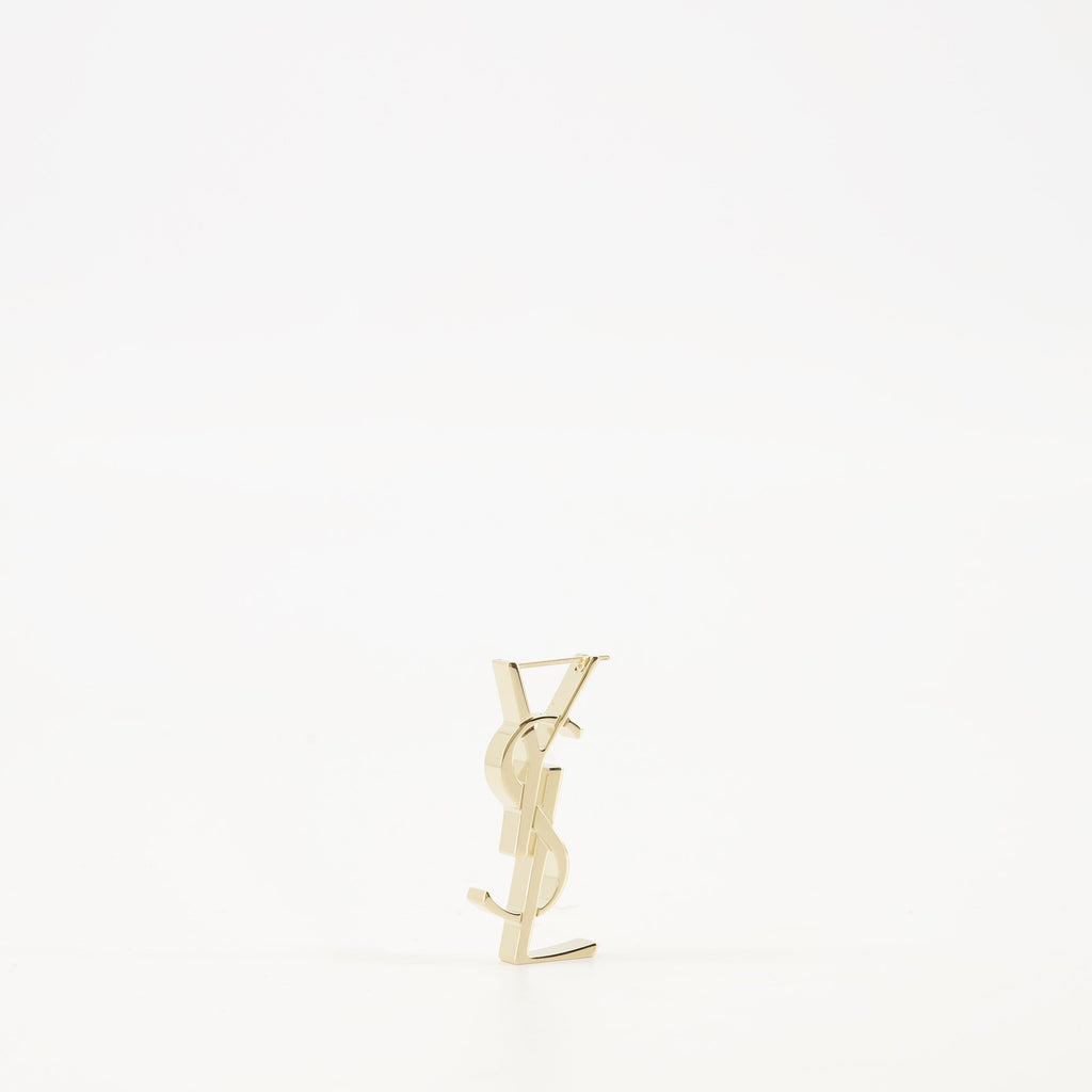 Saint Laurent, Cassandre earrings, gold hoops, luxury earrings, designer accessories