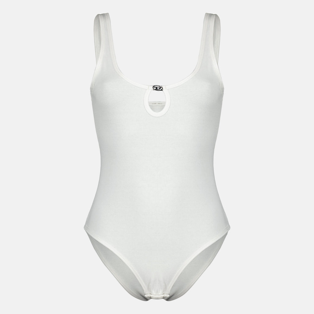 Image of Maura Black Cotton Bodysuit by Diesel for Women - Season Spring-Summer 2026 - Front View