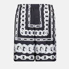 Image of Medusa Chains Silk Shorts by Versace for Men - Season Spring-Summer 2025 - Front View