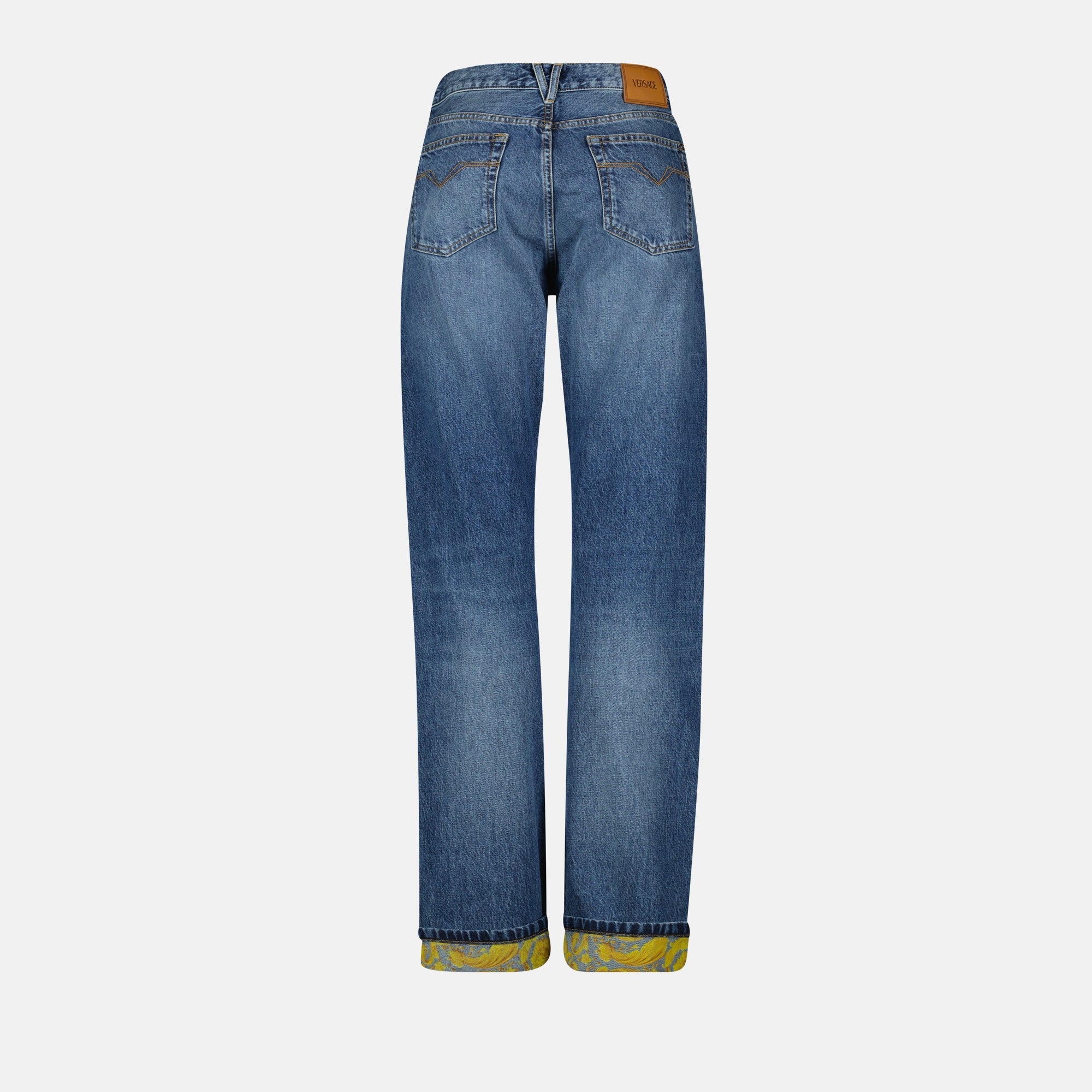 Barocco jeans, straight cut jeans, Versace jeans, designer denim, men's casual wear