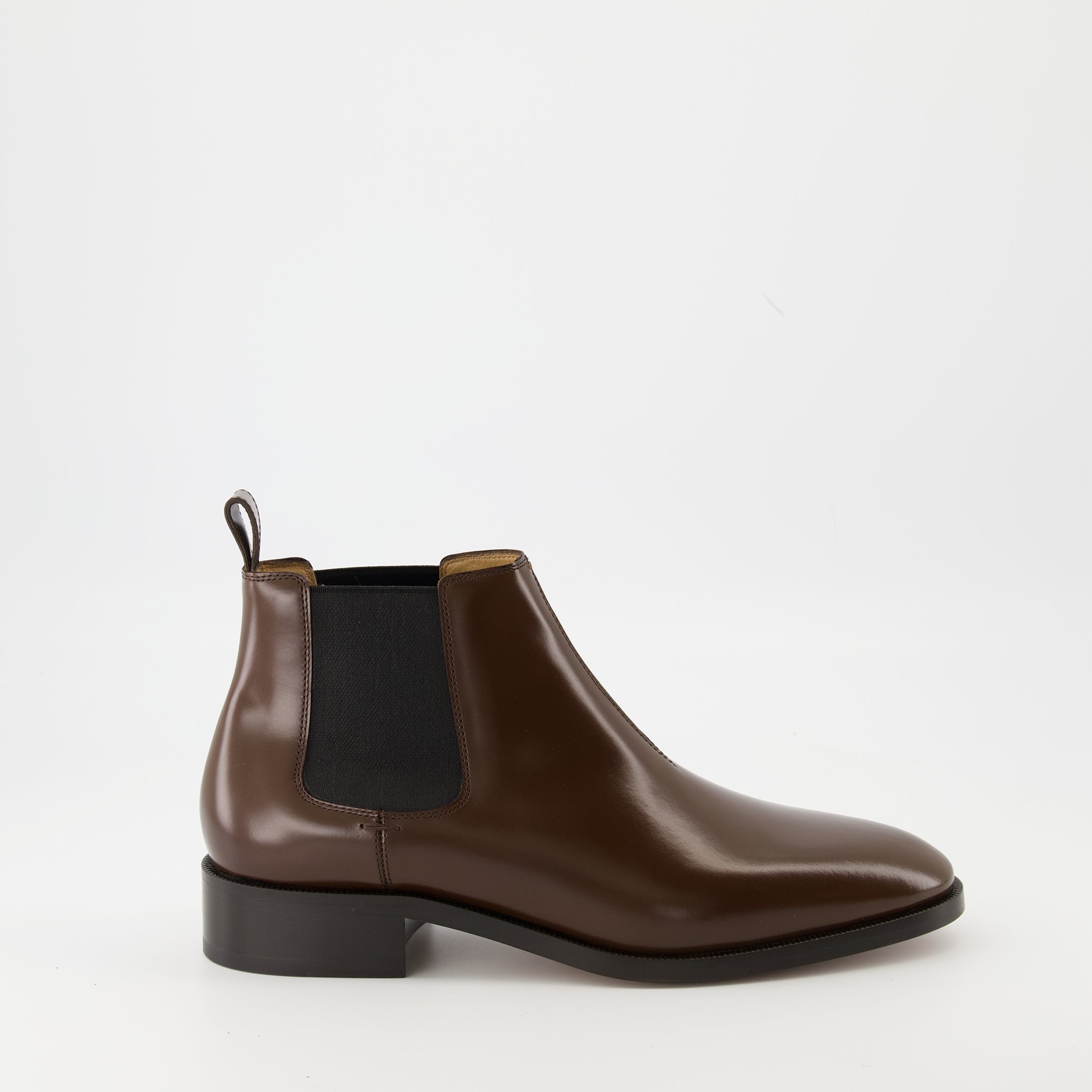 Bottines Pas Des Dieux, Valentino Garavani, brown leather boots, elegant footwear, men's stylish boots